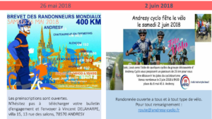 Nos prochaines organisations