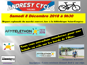 Andrésy Cyclo participe au téléthon.