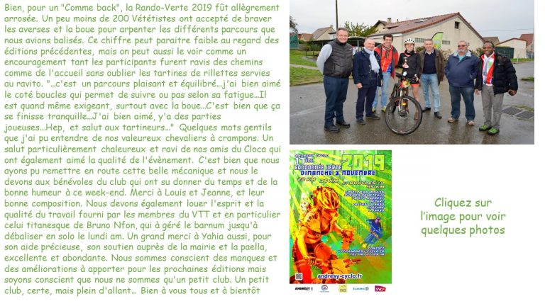 17ème Randonnée Verte : merci !